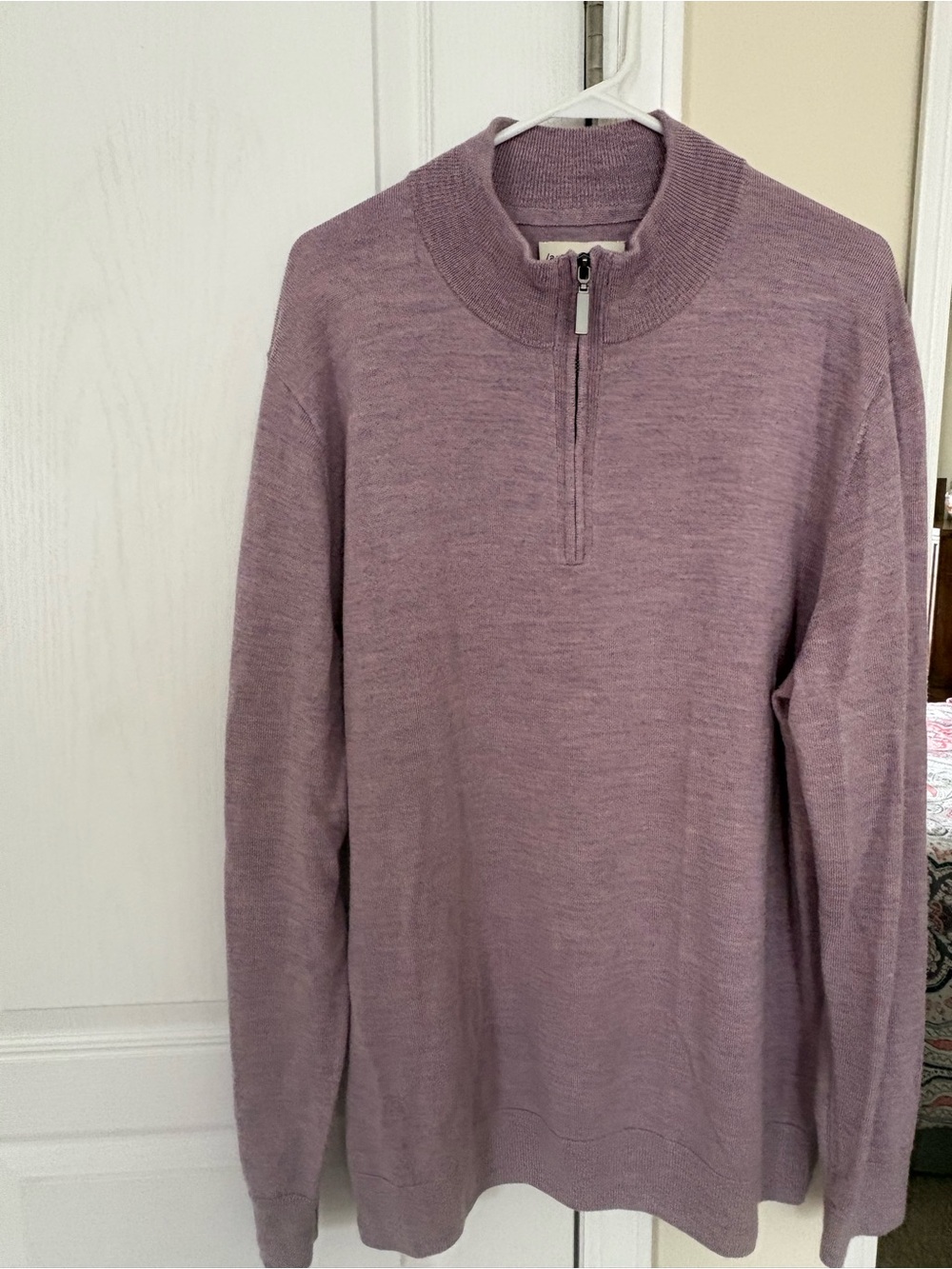 Men's Half-Zip Sweater in Dusty Lavender